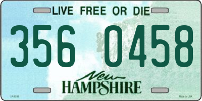 NH license plate 3560458
