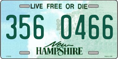 NH license plate 3560466