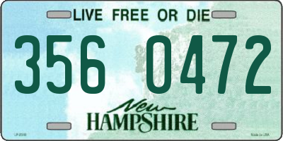 NH license plate 3560472