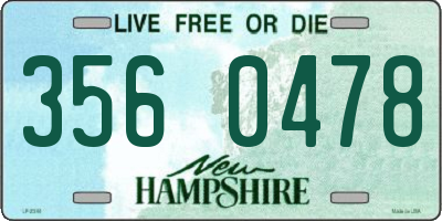 NH license plate 3560478
