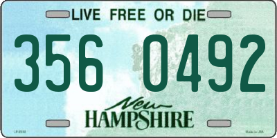NH license plate 3560492