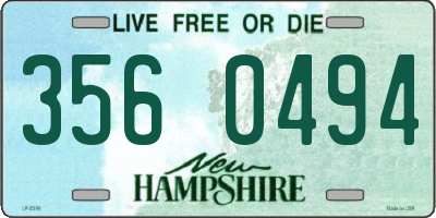 NH license plate 3560494