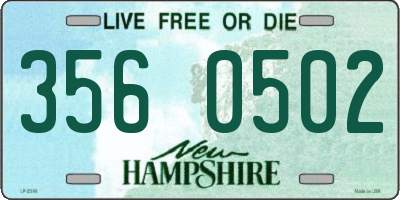 NH license plate 3560502