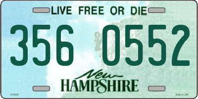 NH license plate 3560552