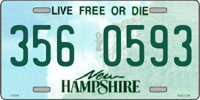 NH license plate 3560593