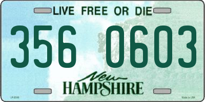 NH license plate 3560603