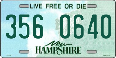 NH license plate 3560640