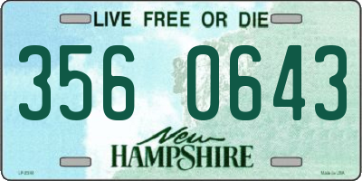 NH license plate 3560643