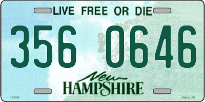 NH license plate 3560646