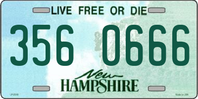 NH license plate 3560666