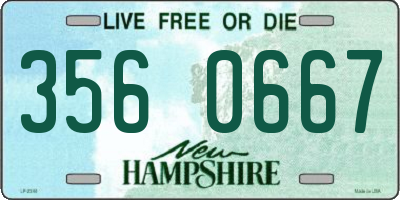 NH license plate 3560667