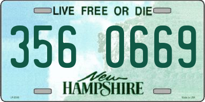 NH license plate 3560669