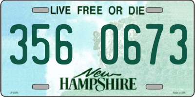 NH license plate 3560673