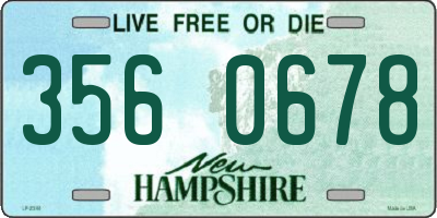 NH license plate 3560678