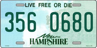 NH license plate 3560680