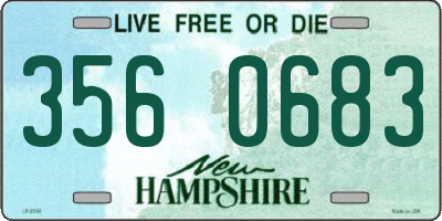 NH license plate 3560683