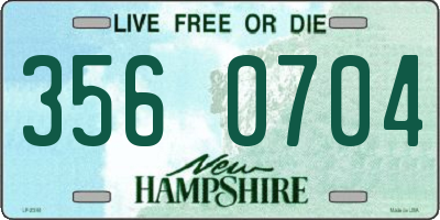 NH license plate 3560704
