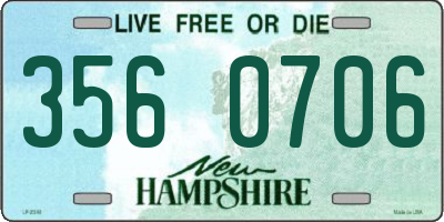 NH license plate 3560706