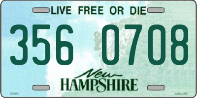 NH license plate 3560708