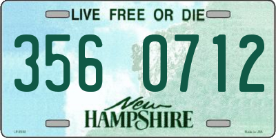 NH license plate 3560712