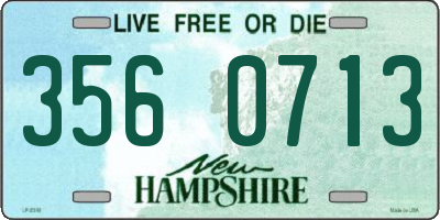 NH license plate 3560713
