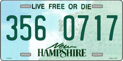 NH license plate 3560717