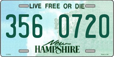 NH license plate 3560720
