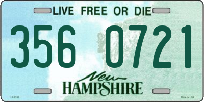 NH license plate 3560721