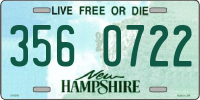 NH license plate 3560722