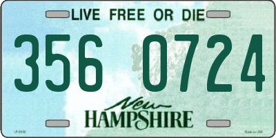NH license plate 3560724