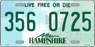 NH license plate 3560725