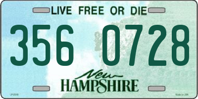 NH license plate 3560728