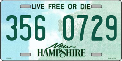 NH license plate 3560729