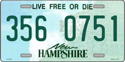 NH license plate 3560751