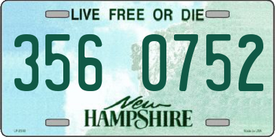 NH license plate 3560752