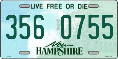 NH license plate 3560755