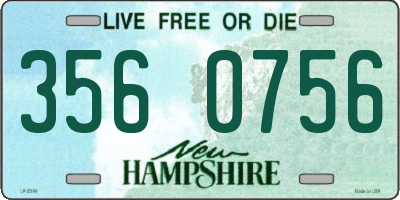 NH license plate 3560756