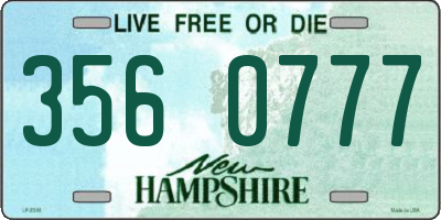 NH license plate 3560777