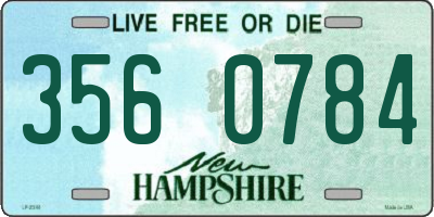 NH license plate 3560784