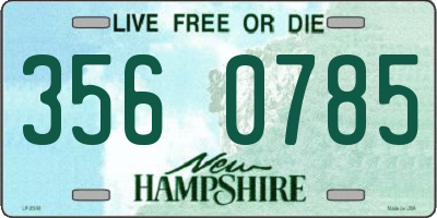 NH license plate 3560785