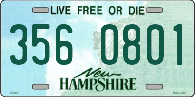 NH license plate 3560801