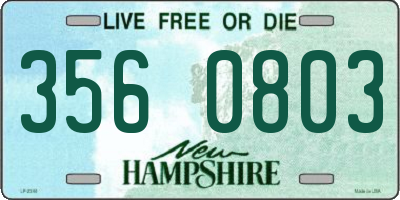 NH license plate 3560803
