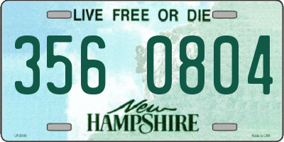 NH license plate 3560804