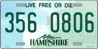 NH license plate 3560806