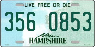 NH license plate 3560853