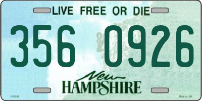 NH license plate 3560926
