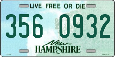 NH license plate 3560932