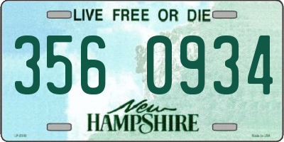 NH license plate 3560934