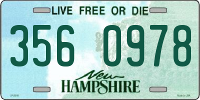 NH license plate 3560978
