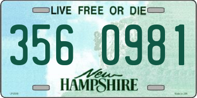 NH license plate 3560981